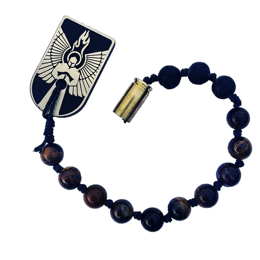 BRASS G43X Laser Etched Magplate with Brass Shell Rosary